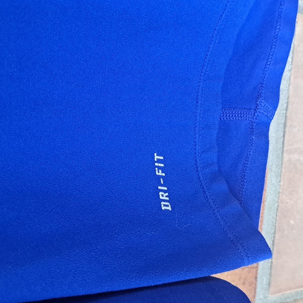 Nike, Blue and Yellow, 1/4 Zip, Dri-Fit Porformance, Long Sleeve, Size L,Shirt - Picture 5 of 8